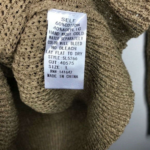 She & Sky Oversized Cold Shoulder Sweater Bow Tie Women's L - Picture 7 of 7